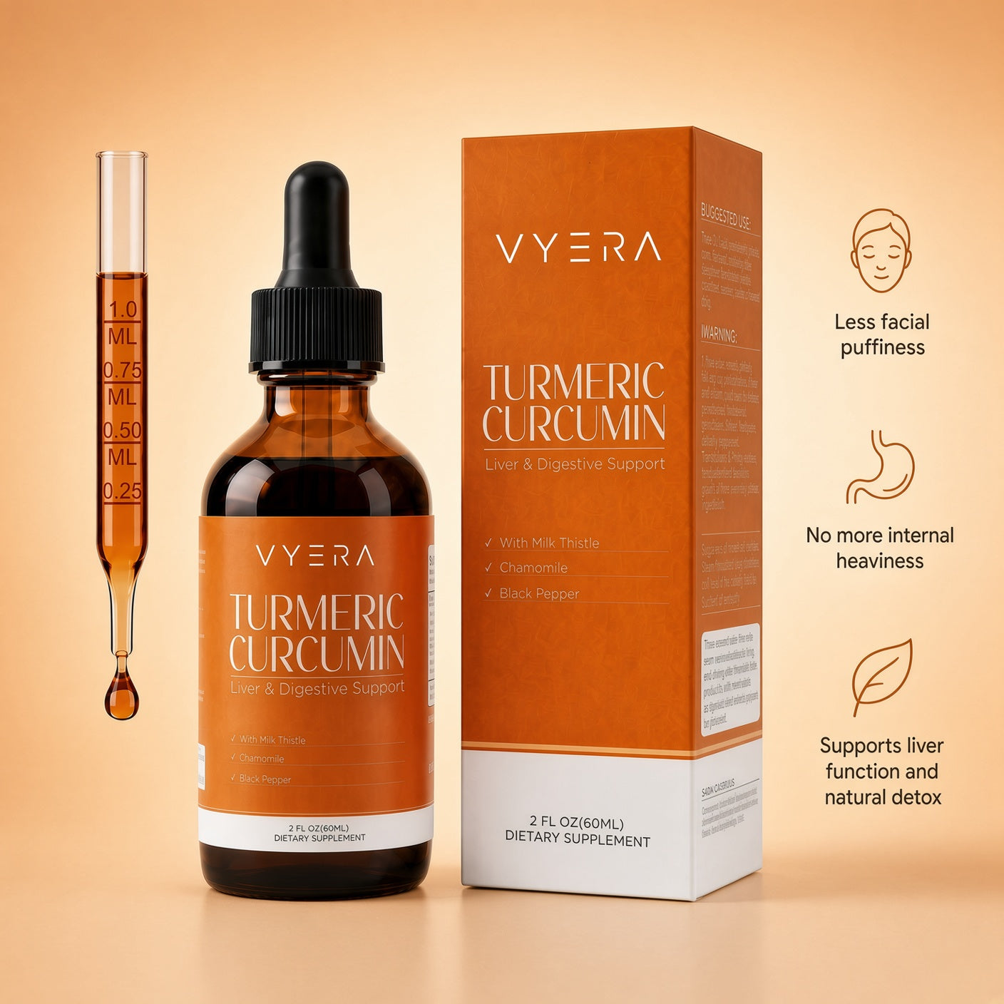 VYERA Turmeric Curcumin Drops